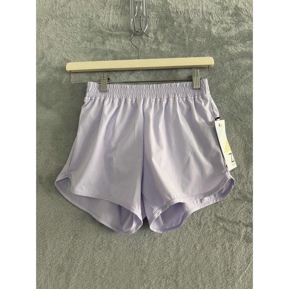 Z by Zella Girls Running Shorts Size L 10-12 Lavender Athletic Active